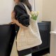 thumbnail image 4 of Bolso de playa tejido para mujer bolso de almacenamiento de malla a la moda bolso de hombro sólido bolso de compras FLhrweasw Nuevo, 4 of 9