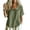 Army Green, variant on Womens Summer Blouses Peter Pan Collar Short Sleeve Cotton Linen Shirts Casual Ruffle Button Down Solid Color Tops for Spring (Light Blue,XL)