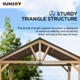 thumbnail image 4 of Sunjoy Gale 11 x 13 ft. Outdoor Patio Premium Cedar Wood Frame Gazebo with Brown Steel Gable Hardtop Roof, 4 of 15