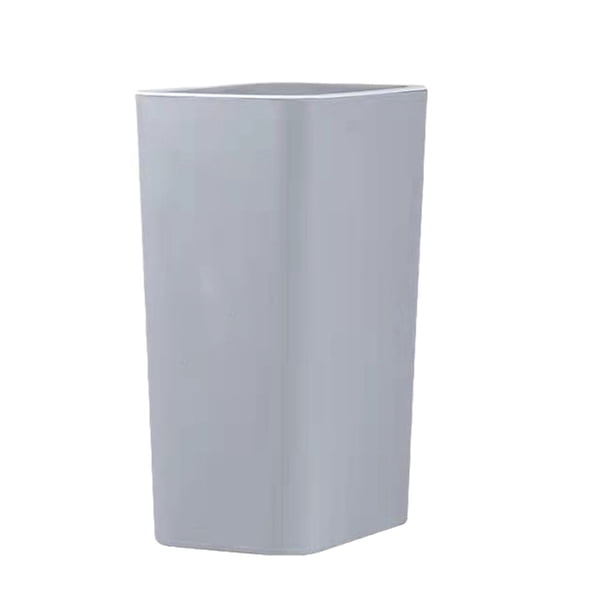 Cateissary Cubo de basura moderno: amplia aplicación en el baño o el dormitorio Bien sellado para bloquear el bote de basura con tapa de olor Suministros de limpieza para el hogar Gris (12.2L)