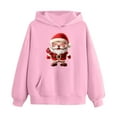 thumbnail image 5 of ATOGUTA Girl Fall Outfits Tracksuit Christmas Hoodie Sweatshirt and Sweatpants Joggers Set with Pockets Size 2T-14, Pink, 5 of 6