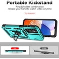thumbnail image 6 of for Samsung Galaxy A15 5G Case with Slide Camera Cover HD Screen Protector [ Grade 16ft. Drop Tested]  Ring Holder Kickstand Protective Phone Case for Galaxy A15 5G 2024, Mint, 6 of 9
