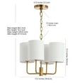 thumbnail image 4 of SAFAVIEH Elias 15.5 in. Dia. Modern Glam Chandelier, Brass Gold, 4 of 5
