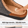 thumbnail image 3 of LongBay Men's Fuzzy Sherpa Lined Slippers Warm Memory Foam Non-slip Slippers Slip-on House Shoes for Indoor Outdoor, 3 of 5