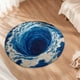 thumbnail image 5 of Alfombras de baño, alfombras para sala de estar, alfombra de área, alfombra de baño de 23,62 pulgadas, alfombra circular estereoscópica con efecto visual, alfombra de entrada, alfombra absorbente anti, 5 of 6