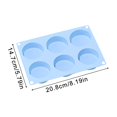 thumbnail image 2 of Molde de silicona para Tartas, redondo, cilíndrico, 6 agujeros, hecho a mano, molde para jabones, resistente a altas temperaturas, DIY, 2 of 5