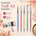 thumbnail image 7 of 5 Piece Nail Art Brush Set, Double Ended Dotting Pen and Liner Brush for DIY Manicure Designs, TIKA, 7 of 7