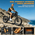 thumbnail image 4 of 3000W Electric Dirt Bike for Adults,43MPH Fast E-Motorcycle,62-75 Miles Range,58V 30Ah Removable Battery,22.5''*3.5'' Fat Tire off-Road E-Bike with Dual Suspension,UL2849, 4 of 14