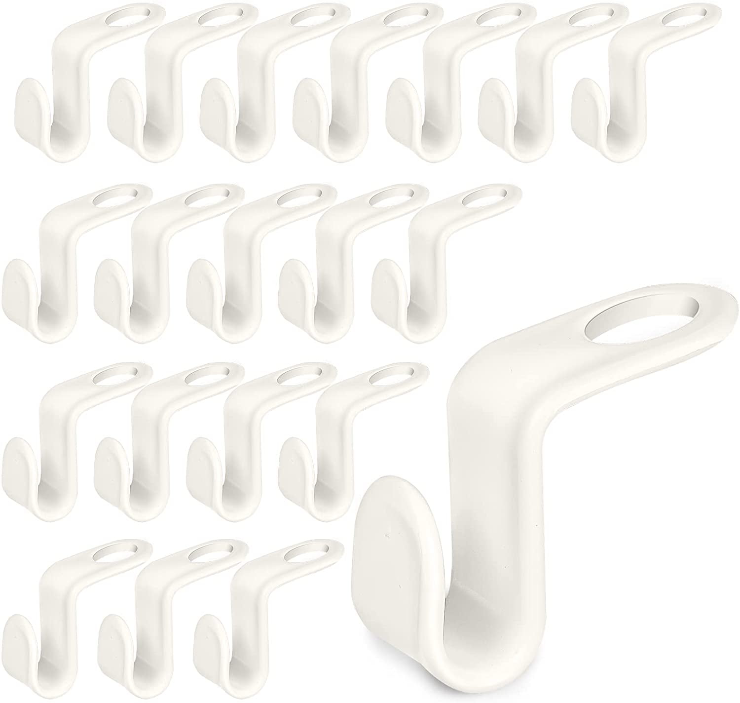 4 Pack 3 Multi-Layer Cabinet Clothes Connection Folding Storage Clothes Hanger Hook Plastic Space Saving Coat Clothes Hanger Hooks Cascading Clothes Hanger Hooks 