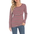 thumbnail image 3 of CKpwisy Womens Long Sleeve Nursing Tops Breastfeeding Blouses Shirts Summer Nursing Tee Shirts Double Layer Summer Pregnancy Clothes, 3 of 6