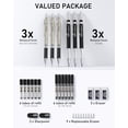 thumbnail image 5 of 6PCS Art Mechanical Pencil Set, 3PCS Metal Drafting 0.5 mm & 0.7 0.9 2mm Graphite Lead Holder (2B HB 2H) For Writing, Sketching Drawing With Refills Case, 5 of 5