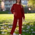 thumbnail image 3 of Wlynlyn Womens Sweatsuits 2 Piece Outfits Casual Crewneck Sweatshirts Drawstring Baggy Pants Fall Casual Clothes, 3 of 7