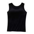 thumbnail image 5 of Bmisegm Womens Solid Tank Tops with Built in Padded Bra Basic Breathable Tank Tops Vest for Women Black XL, 5 of 5