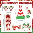 thumbnail image 2 of VETPW 4PCS Christmas Candy Cane Costume for Women, Christmas Hats Candy Cane Glasses Red Tutu Skirt Striped Knee High Socks, Christmas Candy Cane Outfit Christmas Costumes for Women Holiday Party, 2 of 7