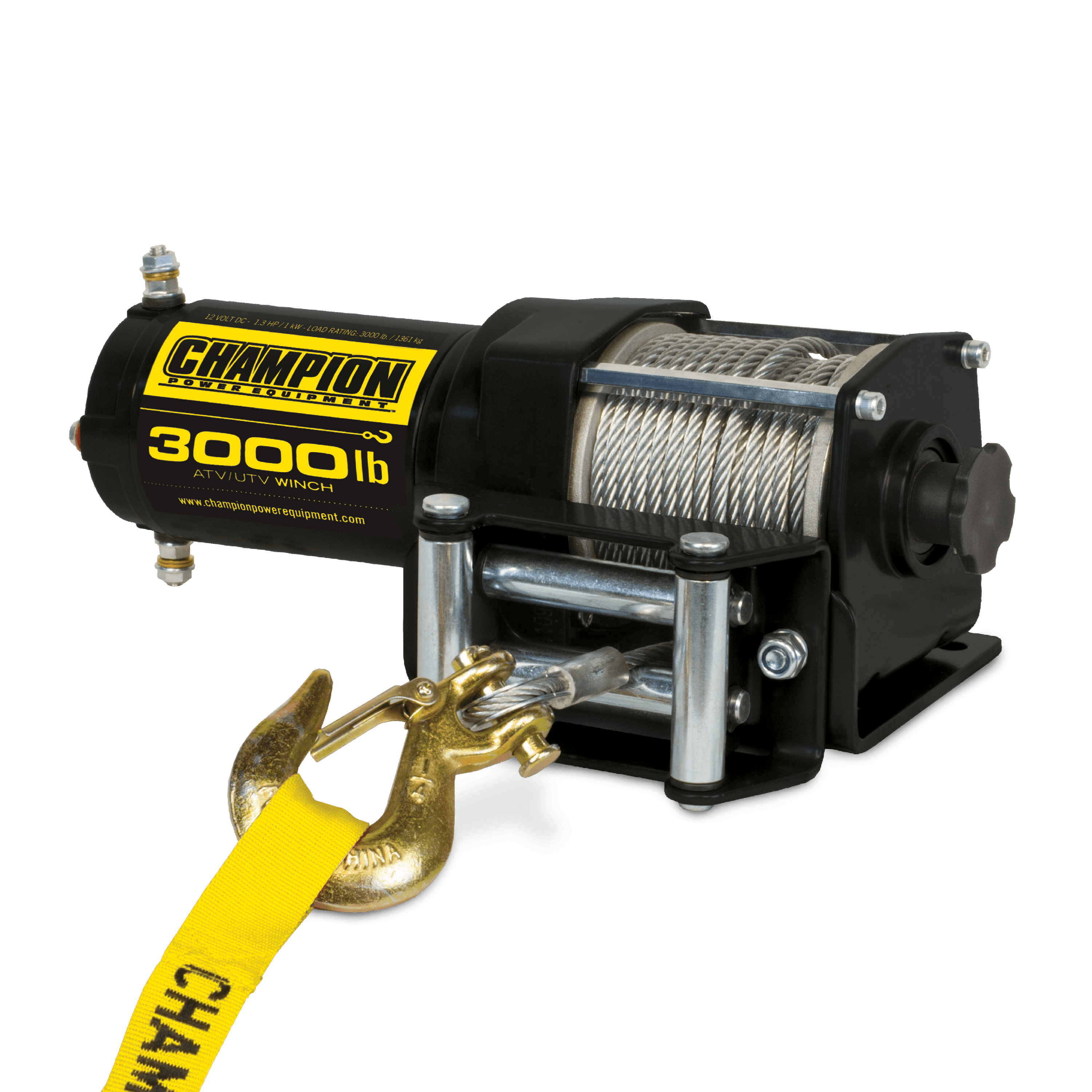 Champion 3000-lb. Steel Cable ATV/UTV Towing Recovery Winch Kit