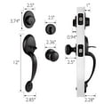 thumbnail image 3 of Design House Coventry 4-Piece Handleset with Cambridge Interior Knob and Single Cylinder Deadbolt, Matte Black, 3 of 14