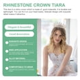 thumbnail image 3 of BRIGHTFUFU Rhinestone Tiara cabeza decoración simple vestido de boda accesorio de boda, 3 of 7