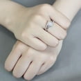 thumbnail image 5 of Womens Silver Rings No Plating 316L Stainless Steel Ring with AAA Grade CZ in Clear DA342, 5 of 5