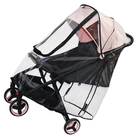 Transparent Baby Strollers Rain Sleeve Weather Proof & Portable Protective Case Full Protections Cart Guard