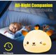 thumbnail image 2 of Night Light for Kids Rechargeable LED Bedside Lamp 7 Colors Silicone Deer Lamp Touch Birthday Gift, 2 of 5