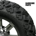 thumbnail image 2 of Hardcore Parts 12" Machined/Gunmetal 'Tempest' Golf Cart Wheels and 20″x10″-12″ DOT rated All-Terrain tires - Set of 4, includes Chrome 'SS' center caps and M12x1.25 Chrome lug nuts, 2 of 4
