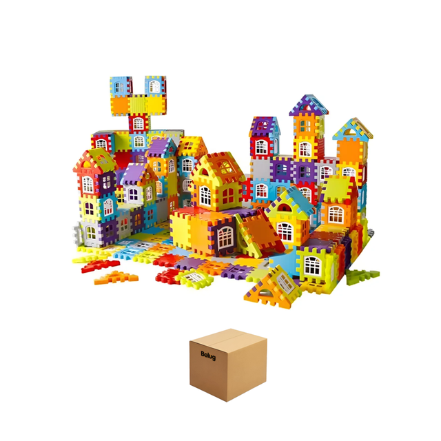 Juguete Para Niños Bloques De Construcción De Casa 210pcs Belug Multicolor
