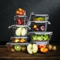 thumbnail image 3 of Mason Craft & More 18 Piece Rectangular Glass Food Storage Set Containers with Lids, 3 of 9