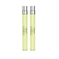 Calvin Klein Eternity EDT 0.33 oz / 10 ml Travel Spray For Men (Pack of 2)