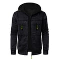 thumbnail image 2 of Men Lightweight Full Zip Down Coat Warm Fall Winter Puffy Jackets Outwear, Comfortable for Sports and Casual Activities,Black,L, 2 of 7