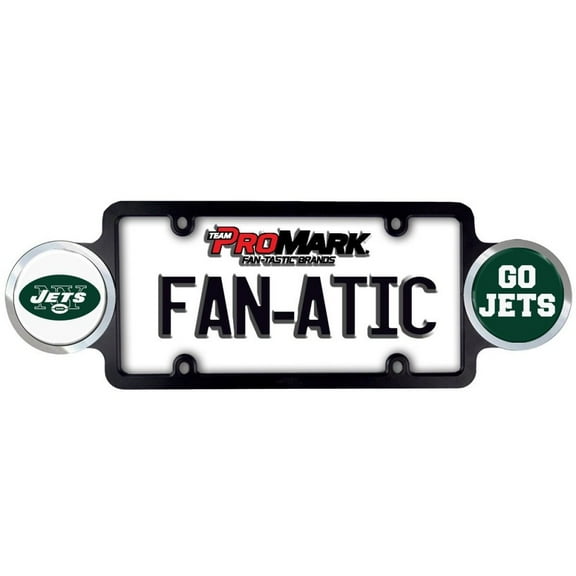 New York - Go Jets - Automotive License Plate Frame with Team Badges