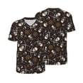 thumbnail image 3 of Daiia Pirate Skulls Mens Baseball Jersey Button Down Shirts Short Sleeve Sports Uniforms-XX-Large, 3 of 9