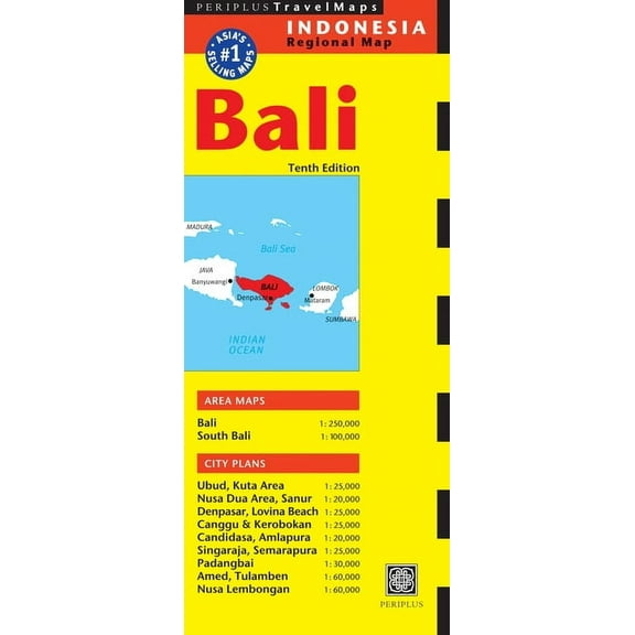 Bali Travel Map Tenth Edition, (Paperback)