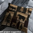 thumbnail image 2 of jejeloiu Woodland Animal Bear Fabric by the Yard 1 Yard,Deer Silhouette Home Decor Fabric by the Yard,Old Barn Door Sewing Fabric For Men Women,Microfiber Bedroom Decor, 2 of 6