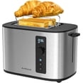 thumbnail image 1 of Anfilank Extra Wide Slot 2-Slice Toaster with Digital Countdown Timer, Stainless Steel, 6 Browning Settings, Built-in Warming Rack, Cancel/Bagel/Defrost Functions, 1 of 8