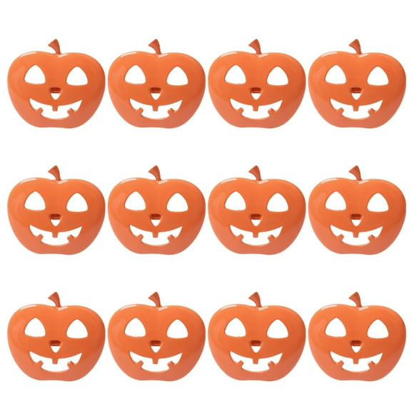 12 anillos de servilleta con forma de calabaza de Halloween para restaurante y hotel.