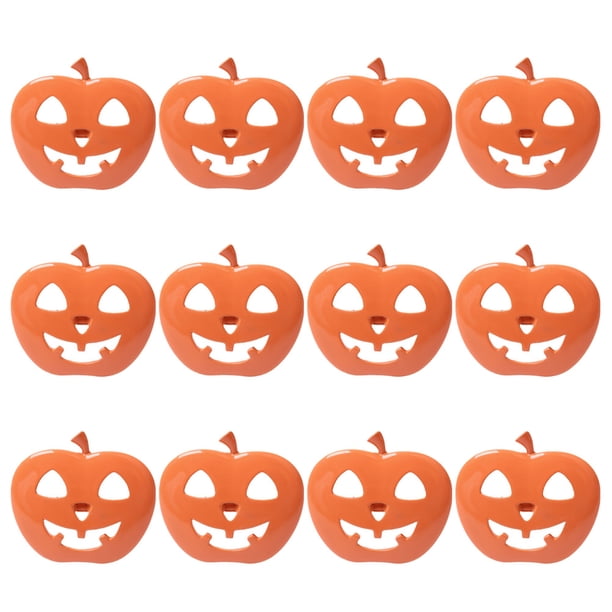 12 anillos de servilleta con forma de calabaza de Halloween para restaurante y hotel.