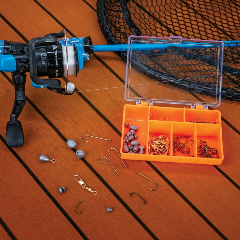 Ozark Trail 122-Piece Fishing Tackle Kit with Hooks Swivels Sinker