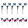 thumbnail image 1 of Juego de 10 Estacas de Mariposa Baoblaze Sores de Resina Realistas Plantador de Estacas de Aves Falsas, 1 of 8