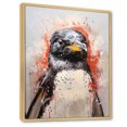 thumbnail image 2 of Designart "Ivory Flightless Bird Droplets Image" Animals Floater Framed Canvas Wall Art, 2 of 7
