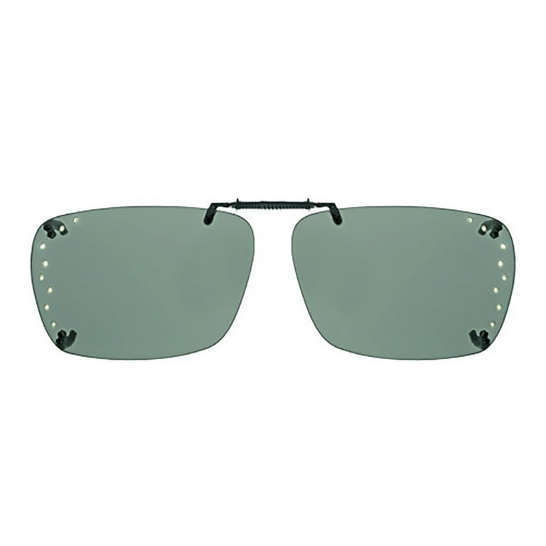 Solar Shield Dioptics ClipOns Unisex Rectangle Fashion Sunglasses