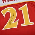 thumbnail image 2 of Dominique Wilkins Autographed Atlanta Hawks (Red #21) Custom Jersey - JSA, 2 of 3