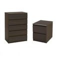 thumbnail image 1 of Scottsdale 2 Piece 5 Drawer Chest and 2 Drawer Nightstand Set in Coffee, 1 of 9