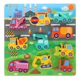 thumbnail image 1 of 1 Set Wooden Peg Puzzles Preschool Educational Learning Toys Jigsaw Puzzles Kids Plaything, 1 of 5