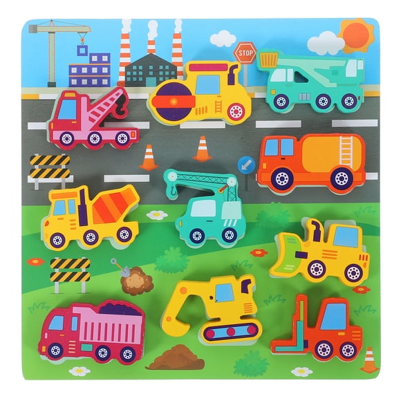 1 Set Wooden Peg Puzzles Preschool Educational Learning Toys Jigsaw Puzzles Kids Plaything