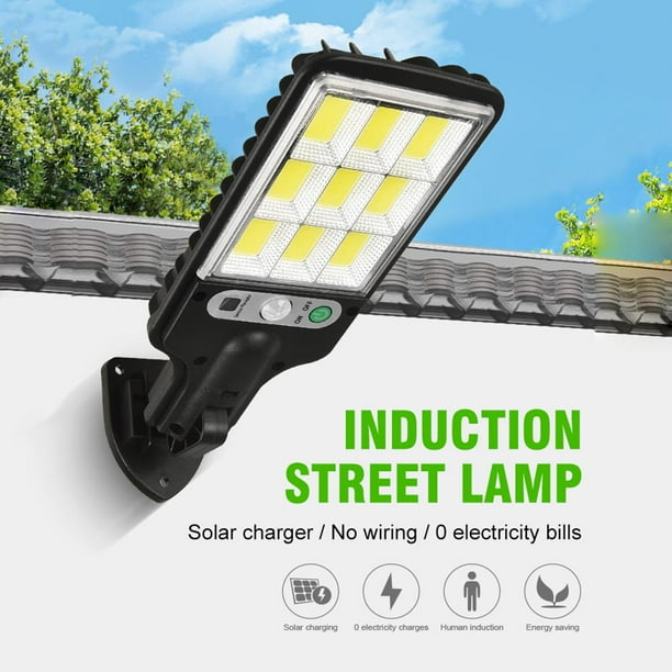 Lámpara Sensor de movimiento de alumbrado público solar para patio exterior (con control remoto)