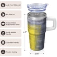 thumbnail image 3 of 20oz Geometric Texture Tumbler with Handle and Straw, Double Wall Insulated Stainless Steel Travel Coffee Mug Leak Proof Design, 3 of 5