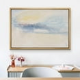 thumbnail image 2 of PixonSign Framed Canvas Print Wall Art Blue Yellow Pastel Cloud Landscape Nature Wilderness Illustrations Modern Art Decorative Minimal Rustic for Living Room, Bedroom, Office - 16"x24" Natural, 2 of 5