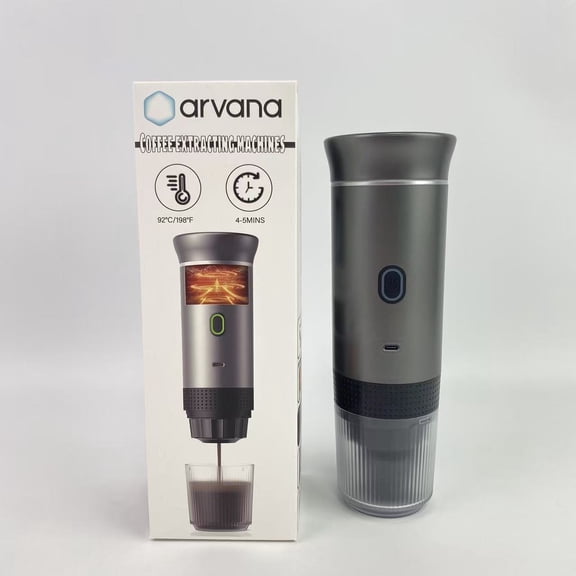 arvana Coffee extracting machines, Portable Coffee Maker Espresso Machine, Travel Espresso Maker, Cafetera Portatil Expreso with Small Tea Cup, Compatible with Ground Coffee & Capsule