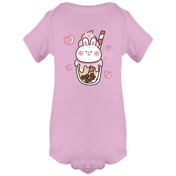 Bubble Milk Tea With Rabbit Face Bodysuit Infant -Image by Shutterstock,  18 Months