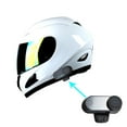 thumbnail image 1 of WOW Motorcycle HJM Street Bike Full Face Helmet + Motorcycle Bluetooth Headset: Glossy White, 1 of 1